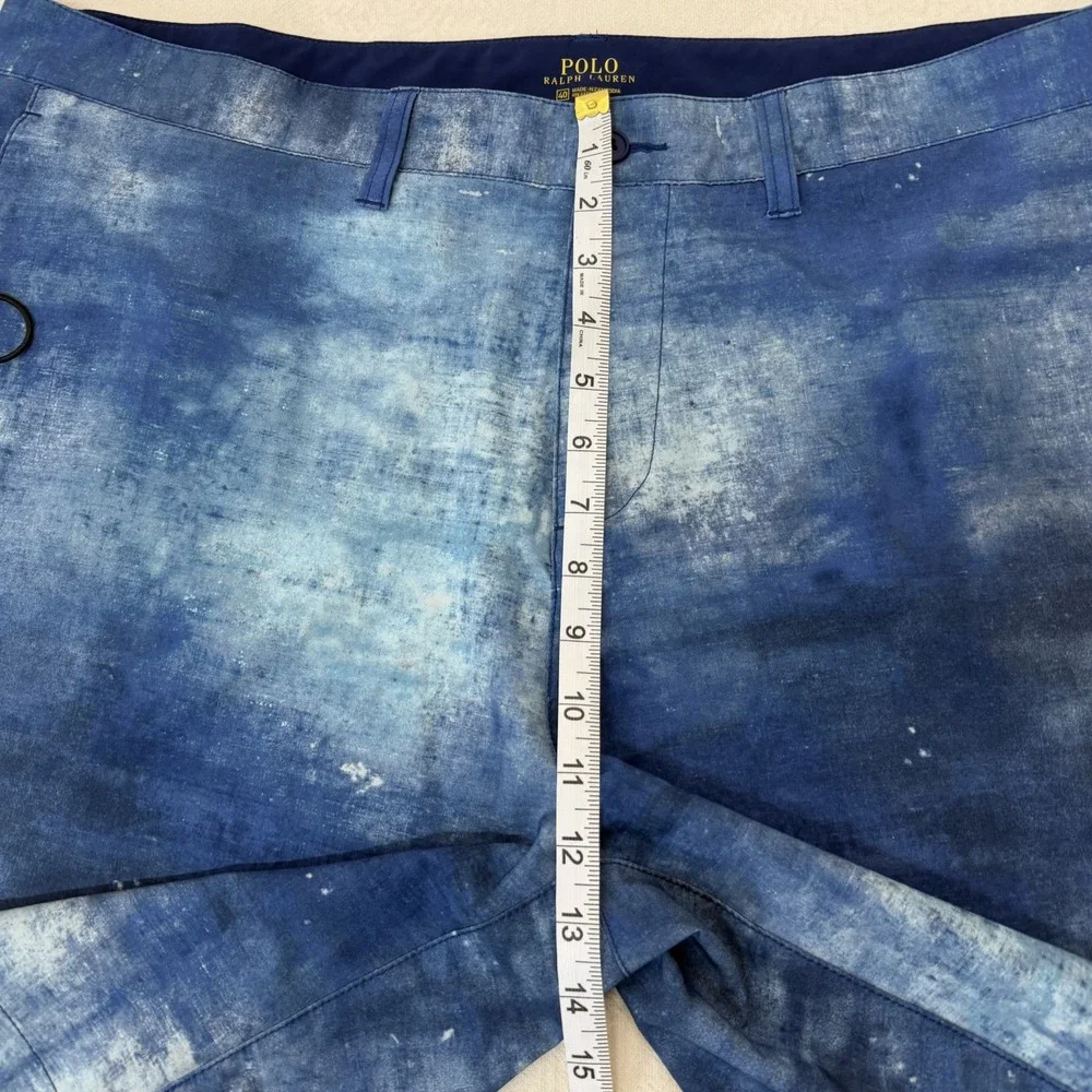 Polo Ralph Lauren Hybrid Performance Shorts Mens 40 Blue Watercolor 9